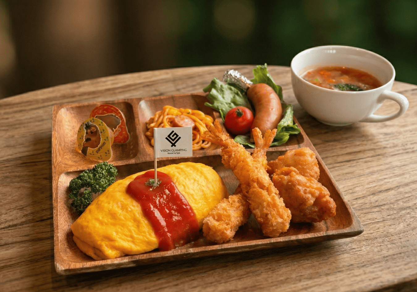 4세 이상 유아 식사 (키즈 플레이트 포함・2일 차) 메뉴입니다:イメージ画像